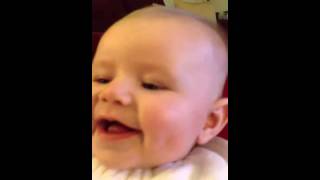 Baby laughing at mom