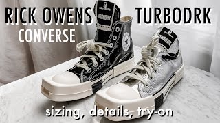 RICK OWENS DRKSHDW X CONVERSE TURBODRK Chuck 70 Review | DRKSTAR comparison, sizing, details, try-on