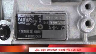 Auto ZF 4HP Serial Number  Locations