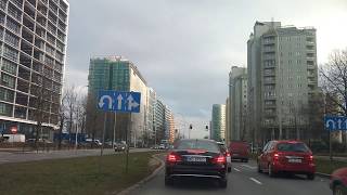 Driving through Warsaw Poland / Вождение в Варшаве Польша