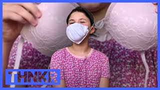 How to Make an N95 Mask out of a bra DIY | Kids Teaching Kids