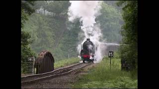 NYMR 2nd July 2002 North Yorkshire Moors Railway 30926 struggles up the bank.