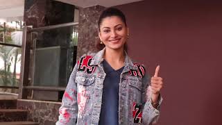 Urvashi Rautela Eye Catching Reaction To Reporters At Kwan Office