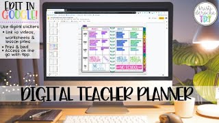 Digital Teacher Planner | Edit in Google Slides