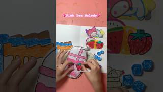 Pink Tea squishy paper #diy #craft #blindbagpaper #unboxing #art #papercraft