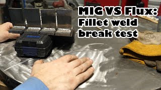 Mig Vs. Flux core weld break test: Which is stronger on 3/8 steel?