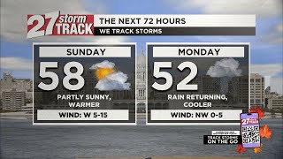 Partially sunny skies expected Saturday and Sunday