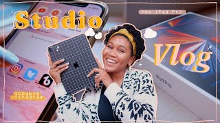 QUITTING INSTAGRAM + COZY ANIMAL CROSSING + UNBOXING IPAD PRO 12.9| NOVEMBER STUDIO VLOG🧃🌧🧣S1:13