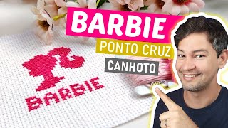 ✋🏼(CANHOTO) Como bordar a Barbie em ponto cruz - Wagner Reis