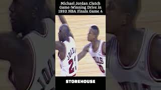 Michael Jordan Clutch, Game-Winning And-1 Drive  vs Barkley in 1993 NBA Finals Game 4! #shorts #nba