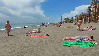 🇪🇸☀️🏖️ Malaga Spain Walking tour  - Spain  Beach walk