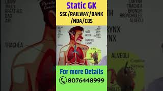 Lung Cancer | Respiratory System | Static GK | #ssc #railwayexam #ndaexam #cdsexam #upsc #mppsc #nda