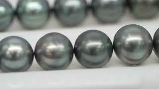 46pcs Green 8-11mm - SR/NR AA Quality Tahitian Pearl Necklace NL1552 THMIX3