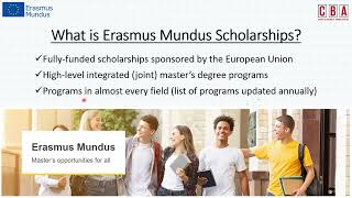 European Union scholarship (Erasmus Mundus) part 1/3