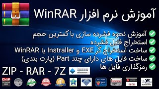 آموزش نرم افزار وین رار- WinRAR به صورت کامل - بازکردن فایل های ZIP و RAR و 7Z و غیره - به زبان ساده