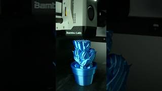 Printing a BUFF MEAN CACTUS in SILK BLUE filament!! 👀