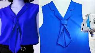 How to Sew a Women's V-Neck for Beginners Very Easy  Beautiful:  Sewing Tricks