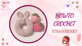 How to crochet #strawberry  🍓 🍓 🍓 | Cherryhanmade