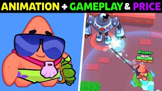 BRAWL STARS BUZZ PATRICK GAMEPLAY, ANIMATION, PIN, COST & PLAYER ICON