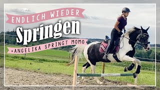 SPRINGEN nach fast 2 Jahren 😱✨ | + Angelika springt Momo 🤩 | Neues Futter // A&G HorseDiary