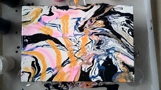 Orange, Pink and Blue Jackson Pollock P.2 | Fluid Art