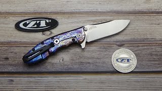 ZT0562CF Custom Super Storm Anodized by Jeff Perkins of JD Cutlery.