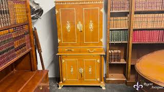 Antique French Ormolu Mounted Burr Walnut Cocktail Cabinet Circa 1930