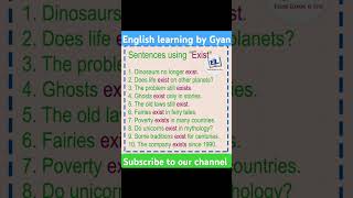 Sentences using the word "Exist" #english #shortsfeed #shortvideo