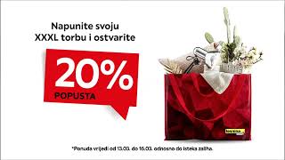 20% popusta na sve što stane u Lesnina XXXL torbu!