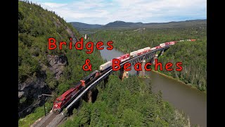 Bridges & Beachs ~ CPKC trains at Neys, Ripple, Coldwell, and Marathon, Ontario, Canada - Aug 2024