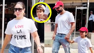 Saif Ali Khan ,Kareena Kapoor with Taimur and Jahspotted at Food Square Khar