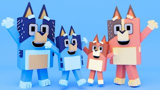 Bluey Dance Minecraft Animation