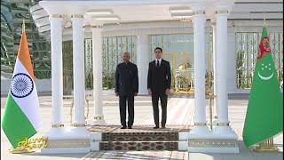 India's President Visits Turkmenistan - Anthems of India and Turkmenistan (2/04/2022)