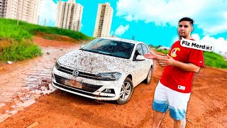 FIZ DRIFT DE POLO NA LAMA (Veja o que aconteceu no final)😱