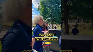 El Pibe Valderrama arribó al partido inaugural de Argentina vs. Canada Copa America USA 2024