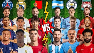 Real Madrid Barcelona PSG 🆚 Argentina Portugal Brazil 🫵😱