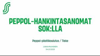 Peppol hankintasanomat SOKlla