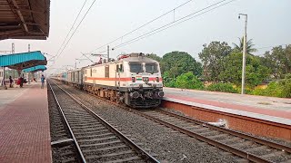 Ruthless 130 KMPH Shantiniketan Express The Ever Short Distance Superfast Train with HWH WAP7