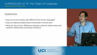 The Origin of Language - 20-1 - Terrence Deacon 1 - Discussion