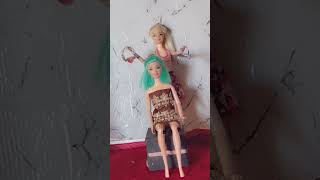 I will get lucky dress left right challenge with my barbies #barbiedoll #barbiedolldress #dollvideos