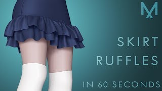 How to make RUFFLES in Marvelous Designer - 60 Second Tutorial