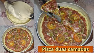 PIZZA DE DUAS CAMADAS VAI TE SURPREENDER / MASSA DIFERENTE!