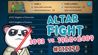 【 1093 vs 1960+2489 】Altar Fight!  / Rise of Kingdoms