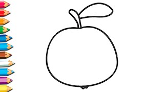 Bolalar uchun olma chizish/Drawing an apple for children/Рисунок яблока для детей