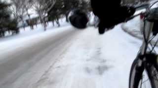 Motobecane 50v Ride in the snow, Winter Moped