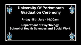 Graduation 2014 Department of Psychology School of Health Sciences and Social Work