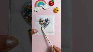 💗How to make a Cute Heart keychain #art #artandcraft #satisfying #artidea #diy #painting #heart