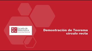 Demostración de Teorema círculo recta