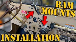 Restore your Willys Jeep | RAM MOUNTS - Phone & Cup Holder Installation | M38A1