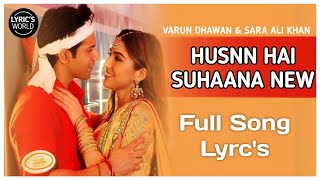 Husn Hai Suhana Lyrics | Coolie No.1  Abhijeet B, Chandana D |"Goriya Chura Na Mera Jiya"